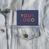 Geschäftslogo-Branding-Vorlage Navyblau Button (Insitu)