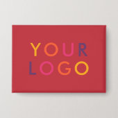 Geschäftslogo-Branding-Vorlage Rot Button (Vorderseite)