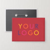 Geschäftslogo-Branding-Vorlage Rot Button (Vorderseite/Rückseite)