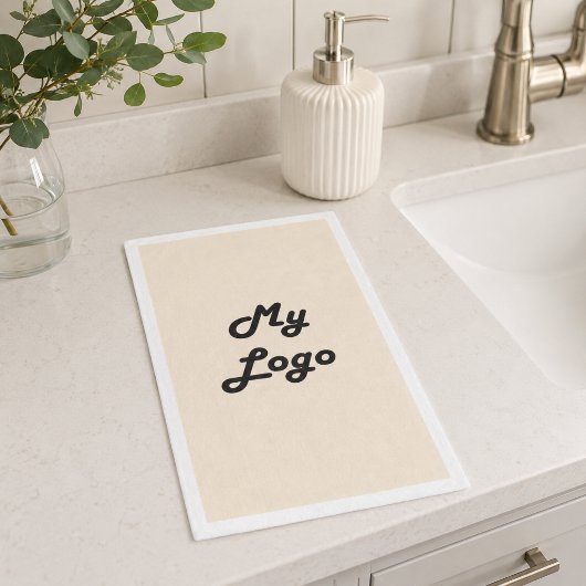 Geschäftslogo Champagner Creme Serviette