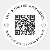 Geschäftslogo Danke Runder Aufkleber (Vorderseite)