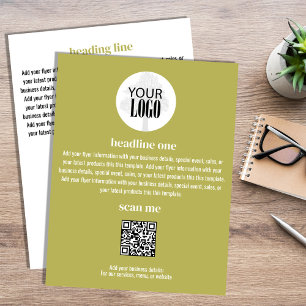 Geschäftslogo Einfach Minimalistisch Gold Flyer