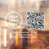 Geschäftslogo Erstellen Sie Ihren QR-Code Horizont Fensteraufkleber (Blatt 2)