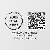 Geschäftslogo Erstellen Sie Ihren QR-Code Horizont Fensteraufkleber (Blatt)