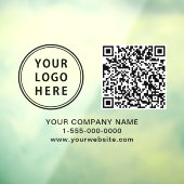 Geschäftslogo Erstellen Sie Ihren QR-Code Horizont Fensteraufkleber (Blatt 3)