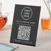 Geschäftslogo Erstellen Sie Ihren QR-Code Schwarz Sockelschild (In Situ)