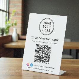 Geschäftslogo Erstellen Sie Ihren QR-Code Social M Sockelschild