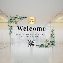 Geschäftslogo Eucalyptus Begrüßung QR-Code