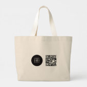 Geschäftslogo Firmen-QR-Code Werbedesign Jumbo Stoffbeutel (Rückseite)