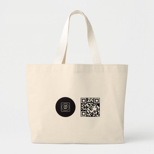Geschäftslogo Firmen-QR-Code Werbedesign Jumbo Stoffbeutel (Vorne)