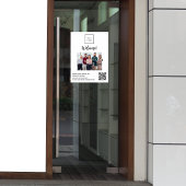 Geschäftslogo Foto Begrüßungszeiten QR-Code Poster