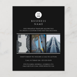 Geschäftslogo Foto Minimalistisch Werbe- Schwarz Flyer