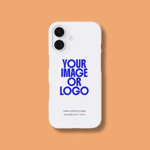 Geschäftslogo-Foto Moderne weiße iPhone-Hülle iPhone 16 Hülle