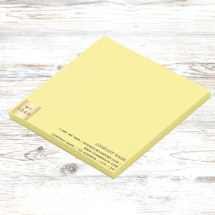 Geschäftslogo gelb post-it klebezettel