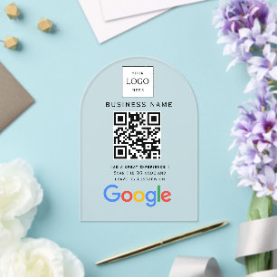Geschäftslogo Google Bewertungen Website-Scan Acryleinladungen