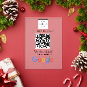 Geschäftslogo Google Bewertungen Website-Scan Acryleinladungen