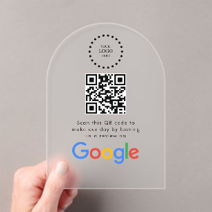 Geschäftslogo Google Bewertungen Website-Scan  Acryleinladungen