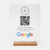 Geschäftslogo Google Bewertungen Website-Scan Acrylschild (Vorderseite)