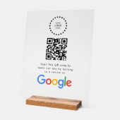Geschäftslogo Google Bewertungen Website-Scan Acrylschild (Winkel)