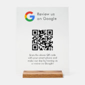 Geschäftslogo Google Bewertungen Website-Scan Acrylschild (Vorderseite)