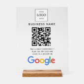 Geschäftslogo Google Bewertungen Website-Scan Acrylschild (Vorderseite)