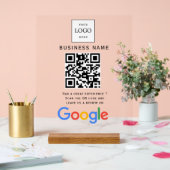 Geschäftslogo Google Bewertungen Website-Scan Acrylschild (Hochzeit)