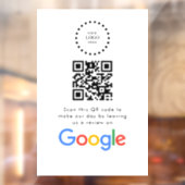 Geschäftslogo Google Bewertungen Website-Scan Fensteraufkleber (Blatt 2)