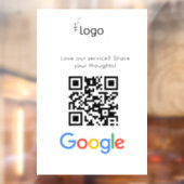 Geschäftslogo Google Bewertungen Website-Scan Fensteraufkleber (Blatt 2)