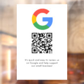 Geschäftslogo Google Bewertungen Website-Scan Fensteraufkleber (Blatt 2)