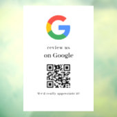 Geschäftslogo Google Bewertungen Website-Scan Fensteraufkleber (Blatt 3)