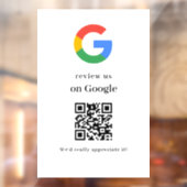 Geschäftslogo Google Bewertungen Website-Scan Fensteraufkleber (Blatt 2)