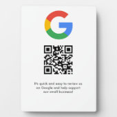 Geschäftslogo Google Bewertungen Website-Scan Fotoplatte (Vorderseite)