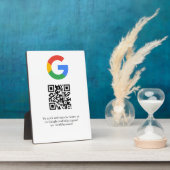 Geschäftslogo Google Bewertungen Website-Scan Fotoplatte (Seite)