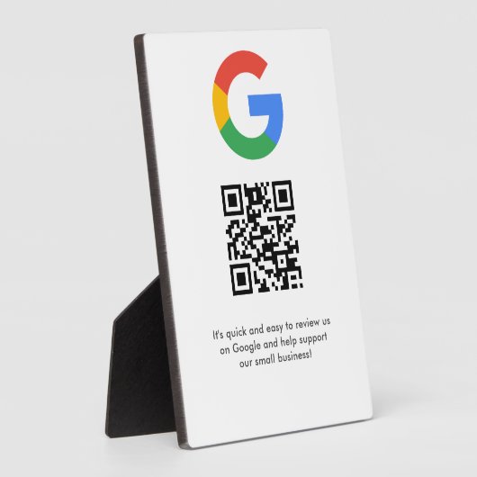 Geschäftslogo Google Bewertungen Website-Scan Fotoplatte (Seite)