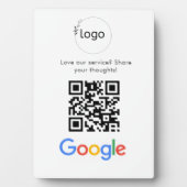 Geschäftslogo Google Bewertungen Website-Scan Fotoplatte (Vorderseite)