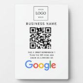 Geschäftslogo Google Bewertungen Website-Scan Fotoplatte (Vorderseite)