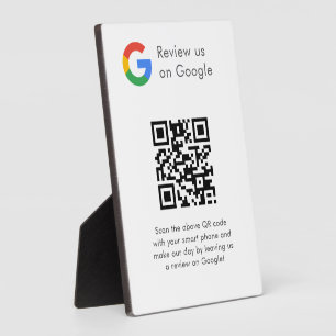 Geschäftslogo Google Bewertungen Website-Scan Fotoplatte