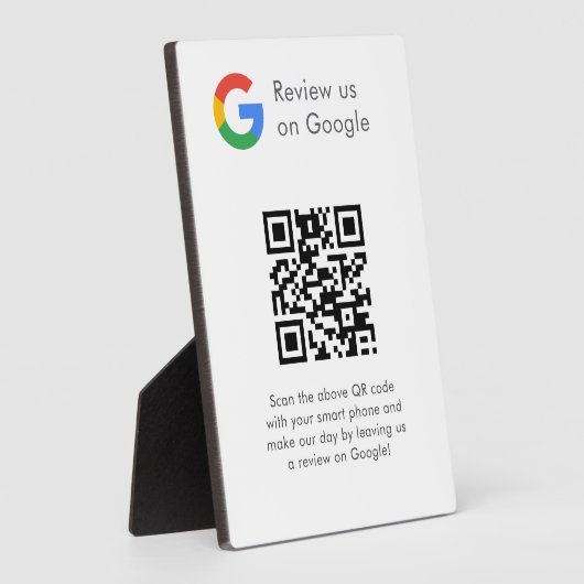 Geschäftslogo Google Bewertungen Website-Scan Fotoplatte (Seite)