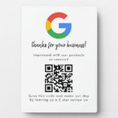 Geschäftslogo Google Bewertungen Website-Scan Fotoplatte (Vorderseite)