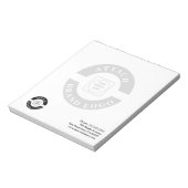 Geschäftslogo Hintergrund Branding Notizblock (Rotiert)