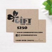 Geschäftslogo Individuelle Geschenkkarte (Schreibtisch)