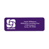 Geschäftslogo Lila Firmen-Rücksendeadresse (Vorne)