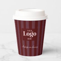 Geschäftslogo Luxus Burgunder Streifen Kaffee