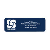 Geschäftslogo Marineblau Firmen-Rücksendeadresse (Vorne)