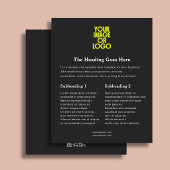 Geschäftslogo Minimal Elegant QR-Code Schwarz Flyer