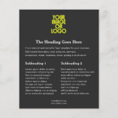 Geschäftslogo Minimal Elegant QR-Code Schwarz Flyer (Vorne)