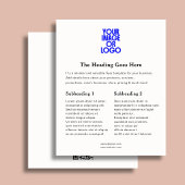 Geschäftslogo Minimal Elegant QR-Code Weiß Flyer