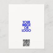 Geschäftslogo Minimal Elegant QR-Code Weiß Flyer (Hinten)