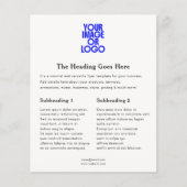 Geschäftslogo Minimal Elegant QR-Code Weiß Flyer (Vorne)