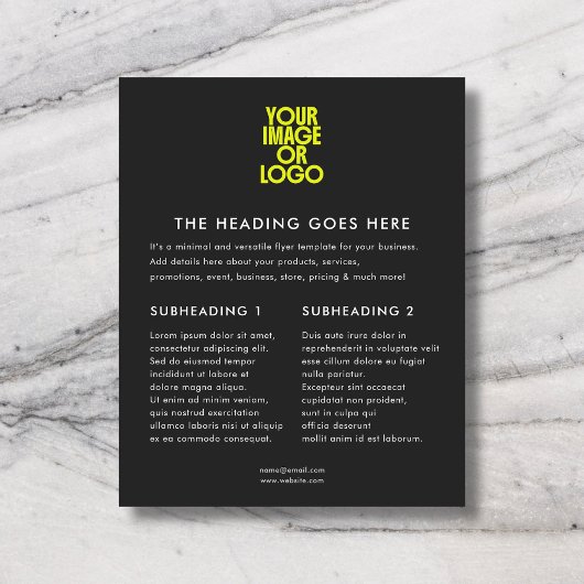 Geschäftslogo Minimal Modern QR-Code Schwarz Flyer
